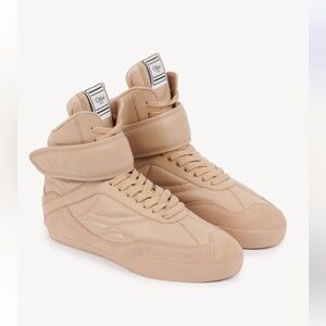 Chloe Beige High-Top Sneakers